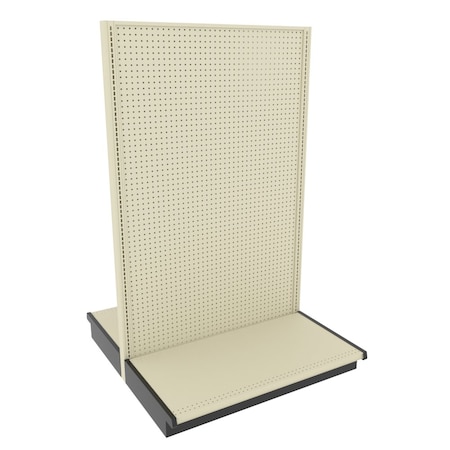 Lozier Gondola Island Display Starter, Platinum Off-White, 48W x 78H x 25D P415V-ST